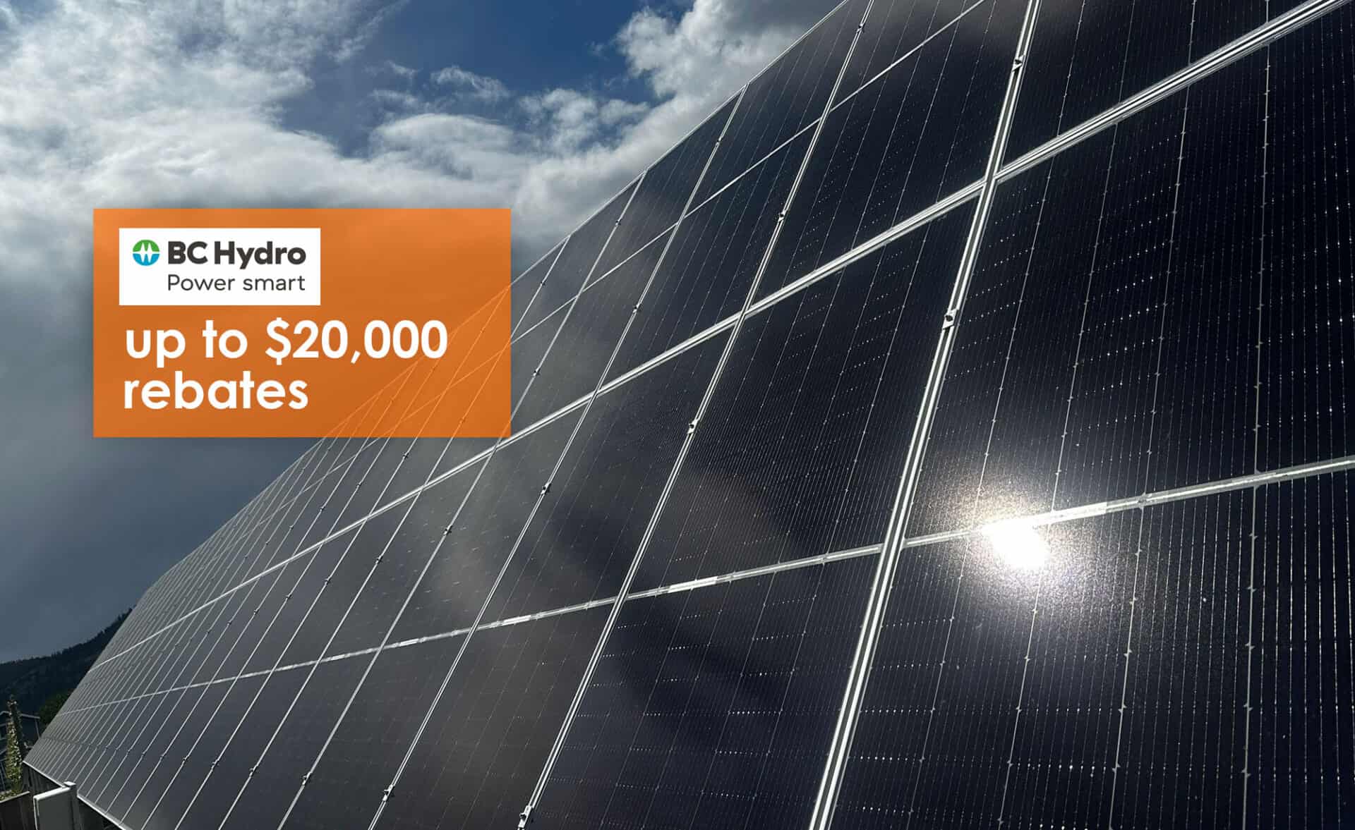 BC Hydro solar rebate promotion with solar panels